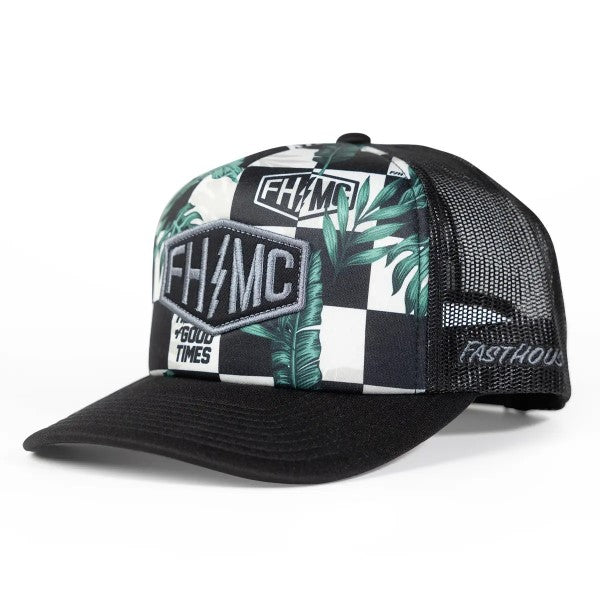 Casquette Poolside/Fasthouse/noir blanc de profil