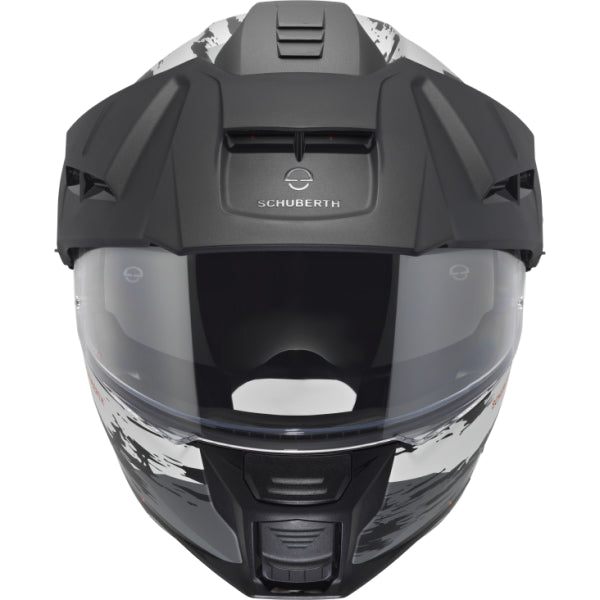 Casque de Moto Modulaire E2 Graphic Trail Schuberth Gris, de face