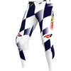 Pantalon de Motocross Revo Daytona EL Blanc/Bleu incliné de face