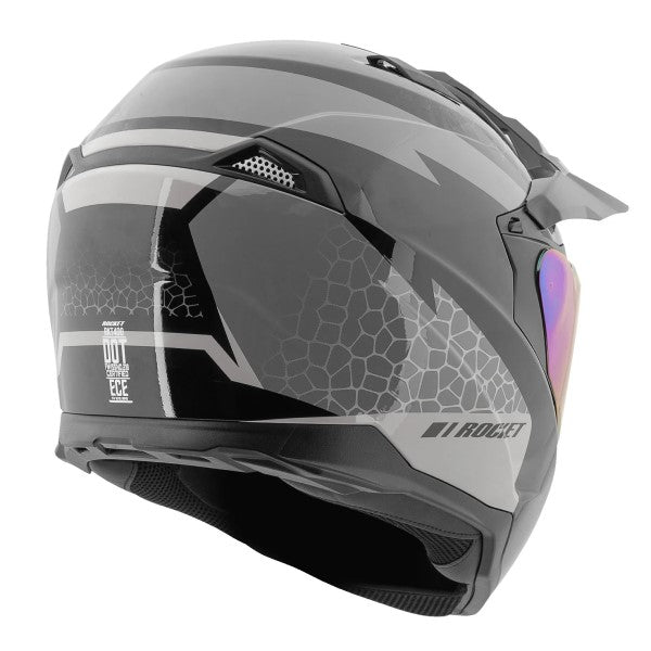 Casque Moto Double-Usage Joe Rocket RKT 400 Ballistic  Gris - Arrière