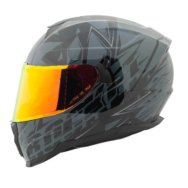 Casque Intégral de Moto RKT200 Hardcore Canadian Gris, côté gauche