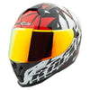 Casque Intégral de Moto RKT200 Hardcore Canadian Blanc, de face