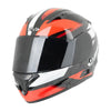 Casque Modulaire de Moto RKT 300 Series Alter Ego Gris/Rouge, de face