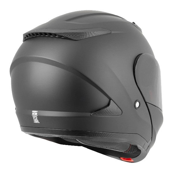 Casque Modulaire de Moto RKT 300 Series Solid Noir mat, de dos