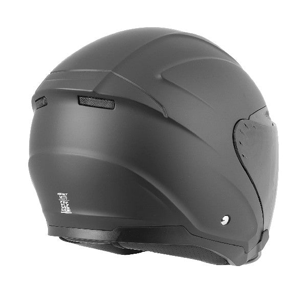 Casque Ouvert de Moto RKT 70 Series Solid Noir mat, Dos