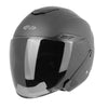 Casque Ouvert de Moto RKT 70 Series Solid Noir mat, de face