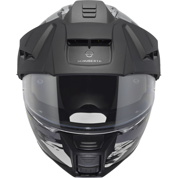 Casque de Moto Modulaire E2 Graphic Trail Schuberth Jaune, de face