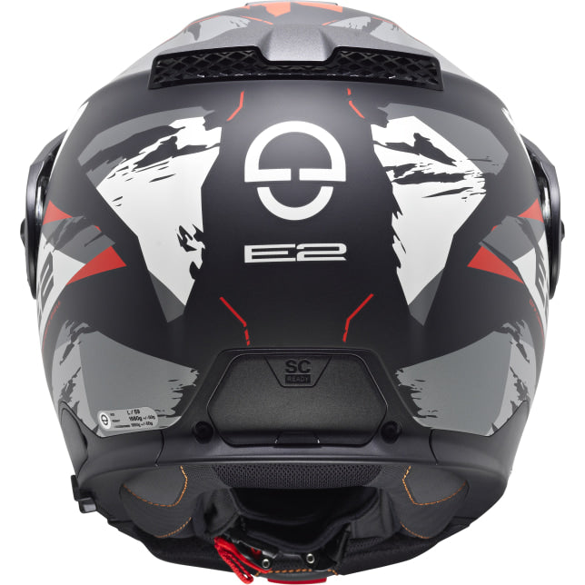 Casque de Moto Modulaire E2 Graphic Trail Schuberth Gris, arrière