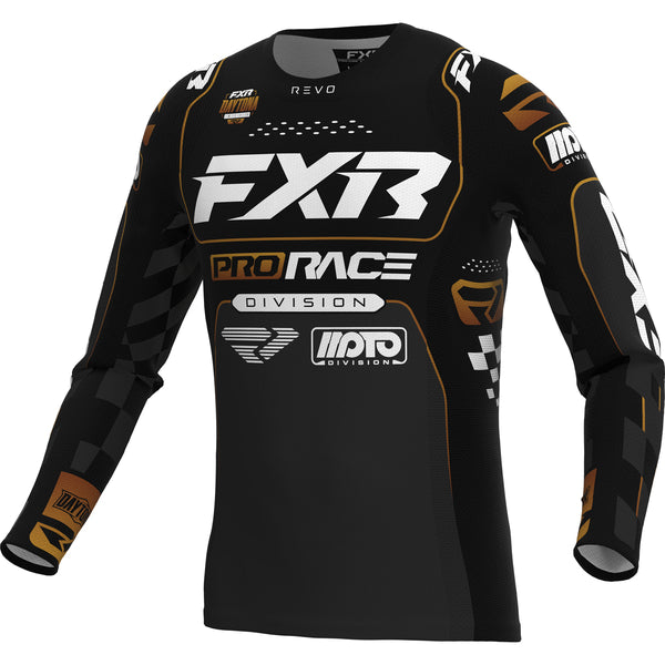 Chandail de Motocross Revo Dayota MX 26.5 Noir/Brun, de face