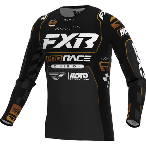 Chandail de Motocross Revo Daytona MX 26.5 Noir/Brun, de face