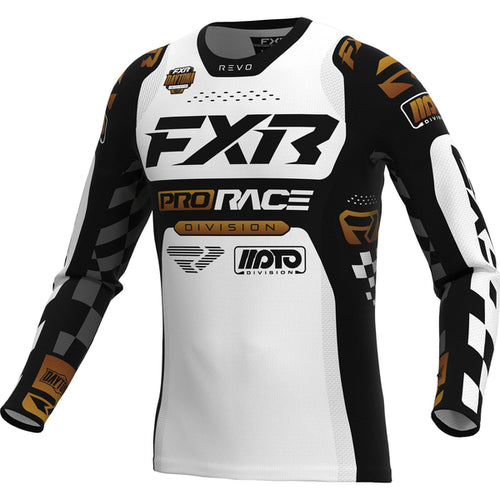 Chandail de Motocross Revo Daytona MX 26.5 Junior Blanc/Noir, de face