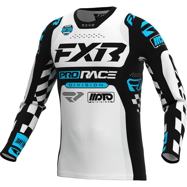 Chandail de Motocross Revo Dayota MX 26.5 Blanc/Bleu, de face