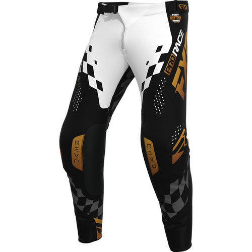 Pantalon de Motocross Revo Daytona MX 26.5 Junior Blanc/Noir, de face