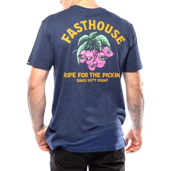 T-Shirt Ripe One Bleu/Jaune essayage de dos