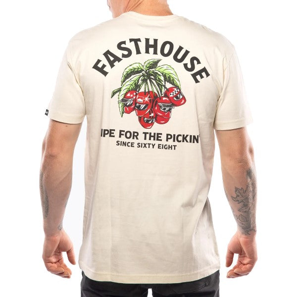 T-Shirt Ripe One Blanc/Noir essayage de dos