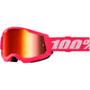 Lunettes de Motocross Strata 2 Lentille Miroir 100% rose et rouge