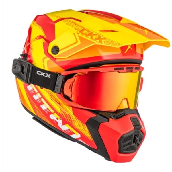 Casque Titan AMS Concordia - Lunettes Apex Incluse Orange