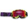 Lunette de Motocross Main Emotion Lentille Miroir Fox rouge, de face