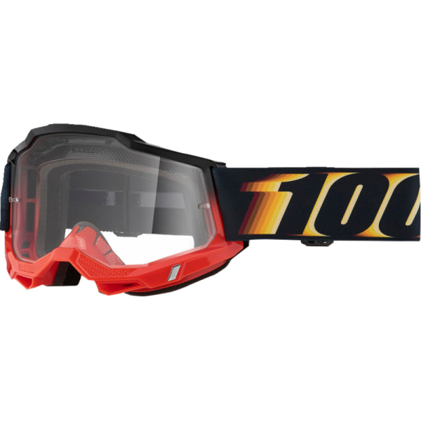 Lunettes de Motocross Accuri 2 Lentille Claire 100% rouge et noir