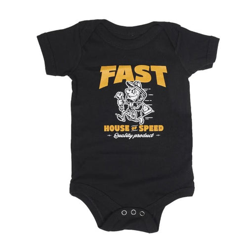 Pyjama Runner Onesie Bébé/Fasthouse/Noir, de face