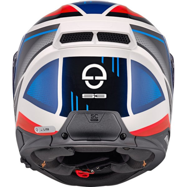 Casque de Moto Integral Storm S3 Bleu Dos