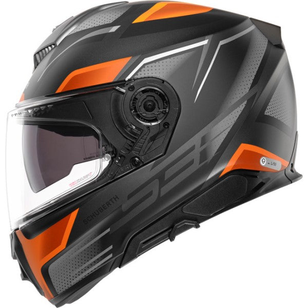 Casque de Moto Integral Storm S3 Orange Gauche