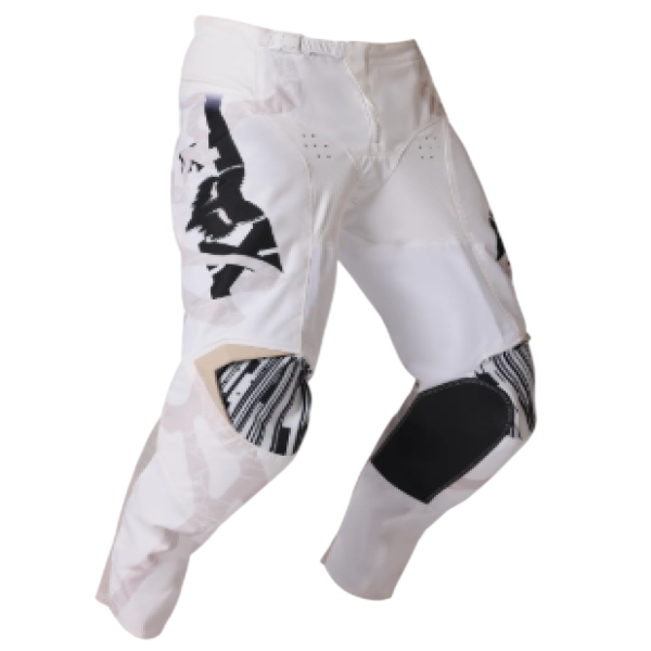 Pantalon de Motocross 180 Diffuse Édition Spéciale/Fox/blanc, de face