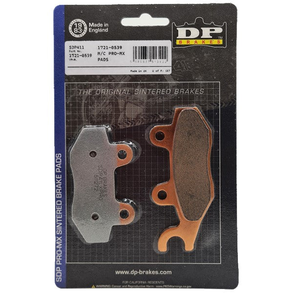 Plaquettes de Frein Hautes Performances Pro MX Avant et Arrière DP Brakes, SDP411