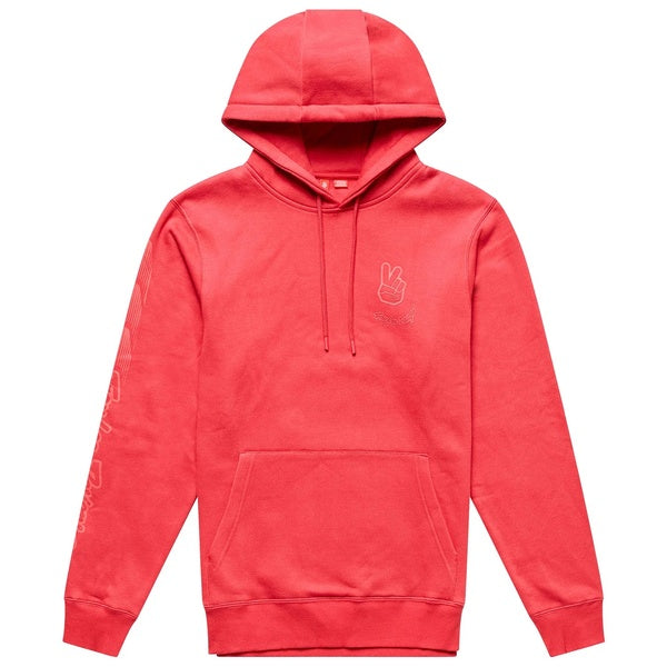 Coton Ouaté Peace Out Rouge de face