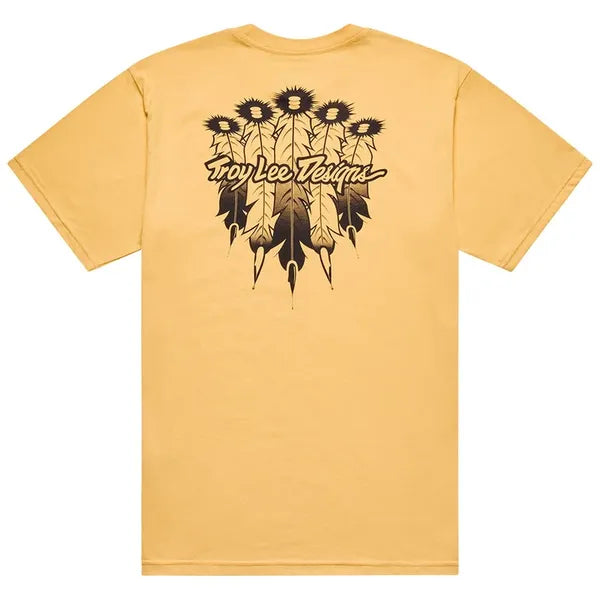 T-Shirt Feathers Jaune, de dos
