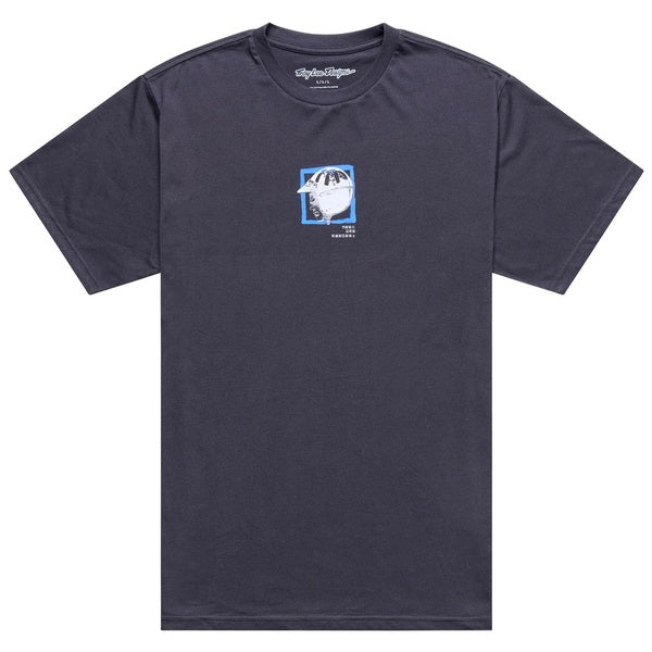 T-Shirt Portrait Noir/Carbone de face