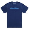 T-Shirt Signature Bleu Foncé de face