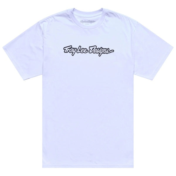 T-Shirt Signature Blanc/Noir de face