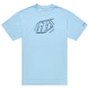T-shirts Badge Bleu Clair le côté face