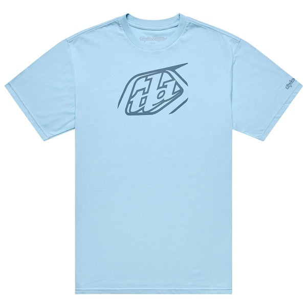 T-shirts Badge Bleu Clair le côté face