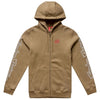 Coton Ouaté avec Fermeture Éclair Badge Beige de face
