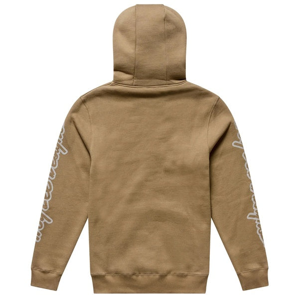Coton Ouaté avec Fermeture Éclair Badge Beige de dos