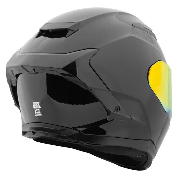 Casque Intégral de Moto Lightspeed SS760 2.0/speed and Strength/noir lustré, arrière, coté droit