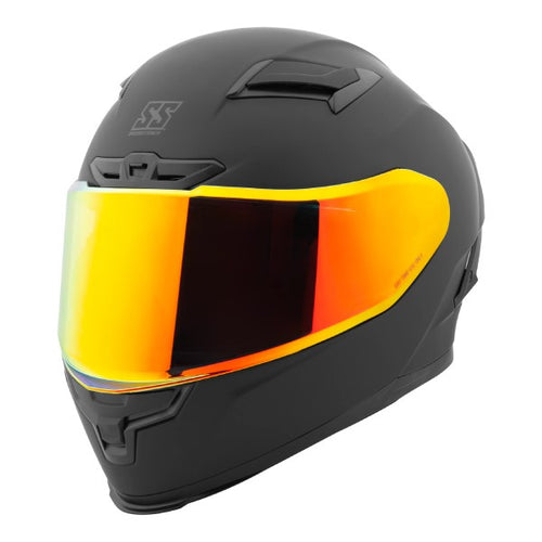 Casque Intégral de Moto Lightspeed SS760 2.0/speed and Strength/noir mat, de profil