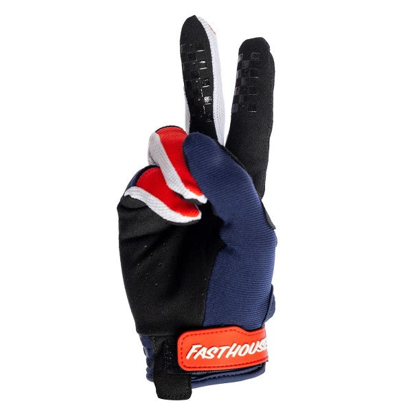 Gants de Motocross Speed Style Hudson Bleu/Rouge, paume