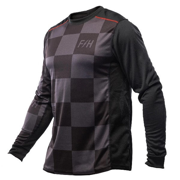 Chandail de Motocross Sanguaro Gibson/Fasthouse/noir et gris de face