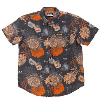 Chemise Scene Button Up/Fasthouse/noir multicolor, de face