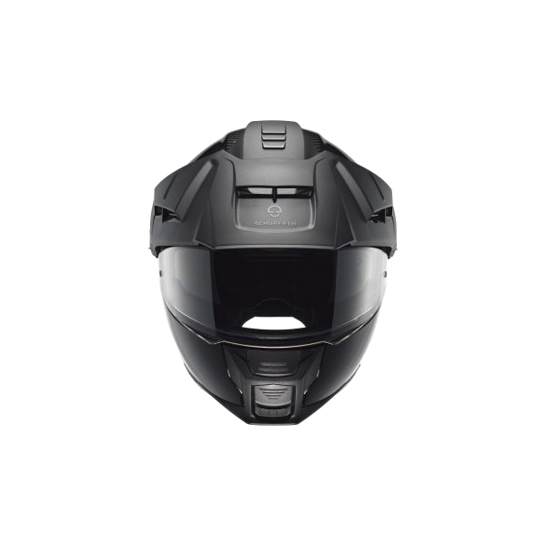 Casque de Moto Modulaire E2 Carbon Schuberth Noir Lustré, de face