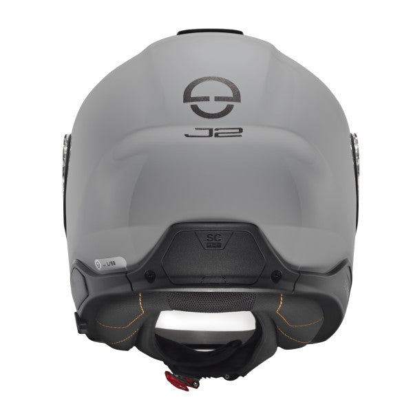 Casque de Moto Modulaire J2 Schuberth Gris, arrière