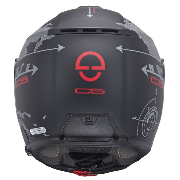 Casque de Moto Modulaire C5 Globe Schuberth Noir, arrière