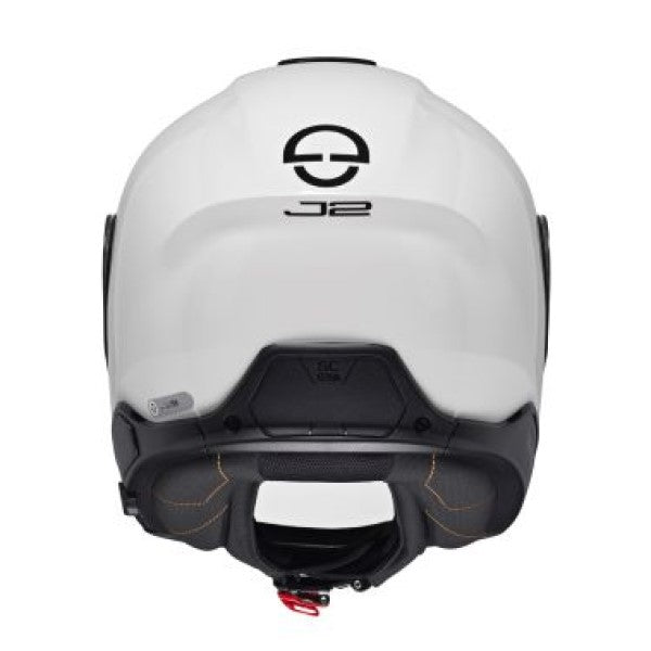 Casque de Moto Modulaire J2 Schuberth Blanc, arrière 