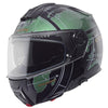 Casque de Moto Modulaire C5 Globe Schuberth vert, vue 3/4