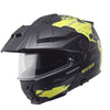 Casque de Moto Modulaire E2 Graphic Atlas Schuberth Jaune, vue 3/4