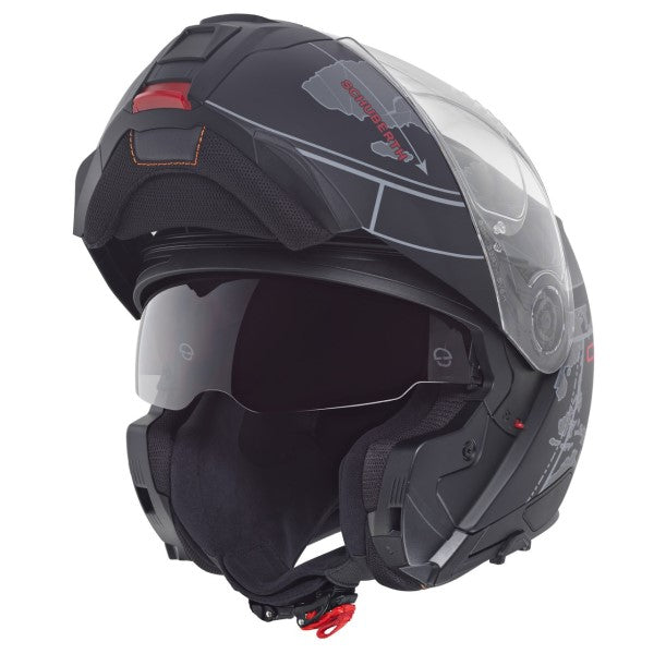 Casque de Moto Modulaire C5 Globe Schuberth Noir, ouvert
