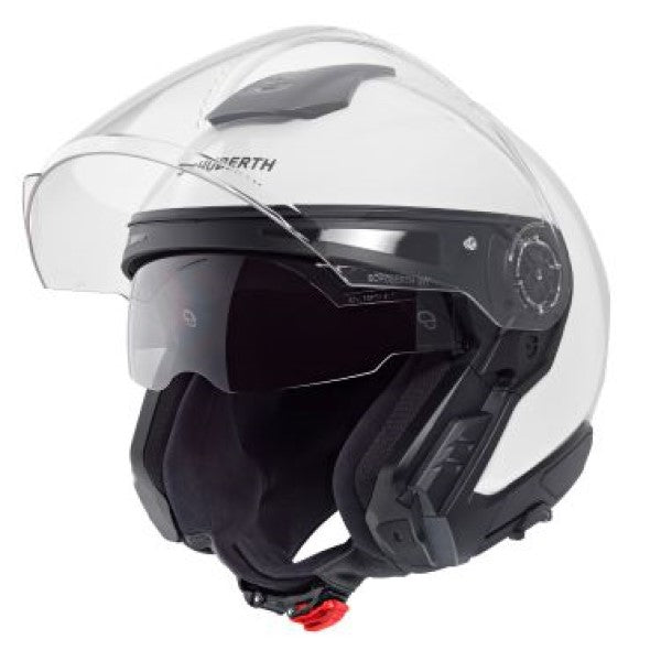 Casque de Moto Modulaire J2 Schuberth Blanc, ouvert